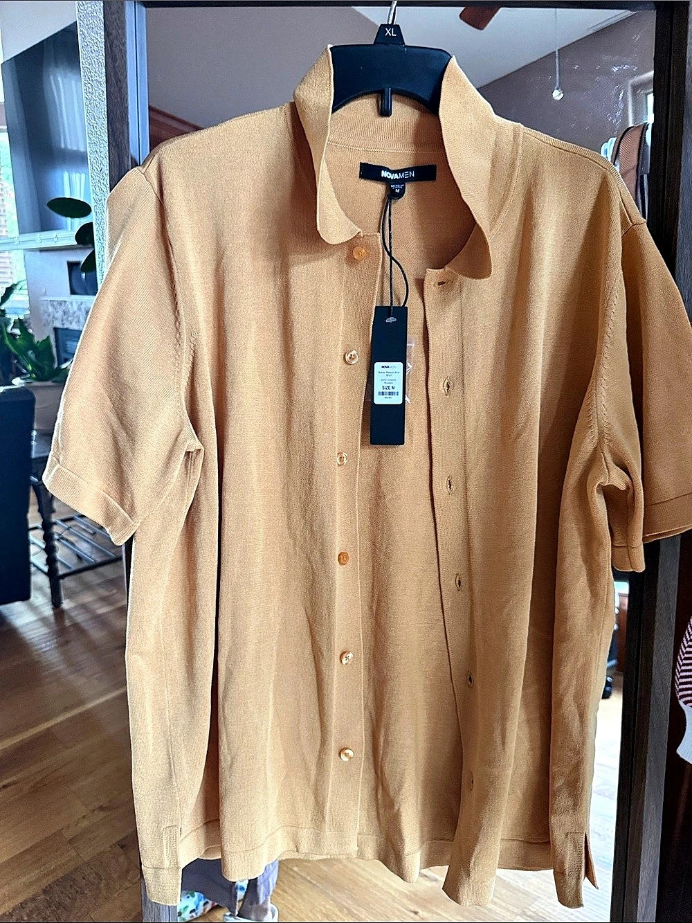 NWT NovaMen Button Front Collared Shirt